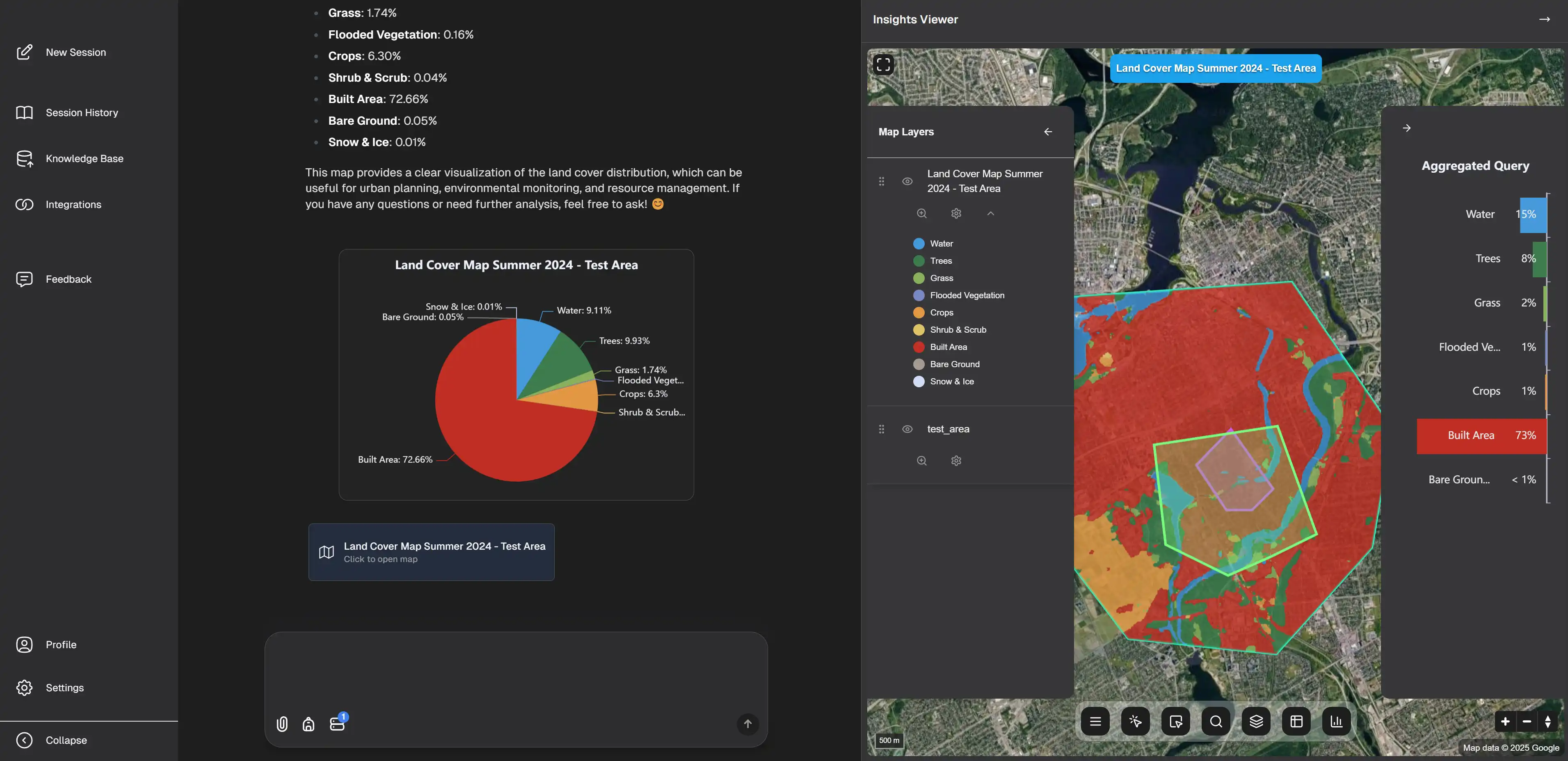 Aras land cover/use mapping capabilities