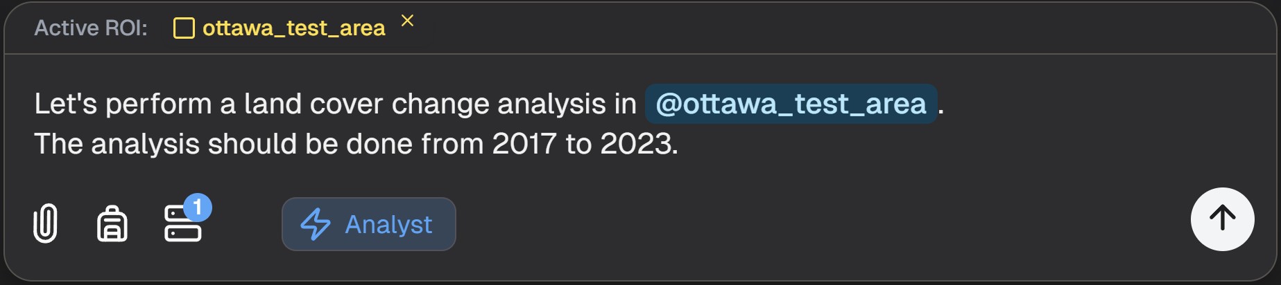 Example user query for Analyst