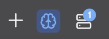 Close-up of the Raster Follow-up button in the chat input box