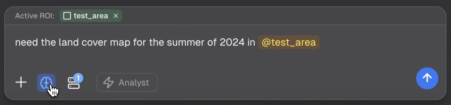 Raster Follow-up button in the analysis interface