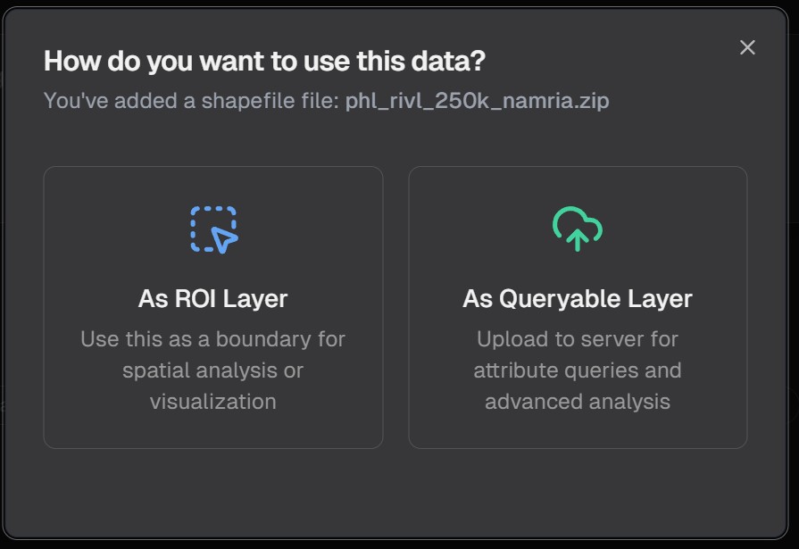 Geo data attachment options